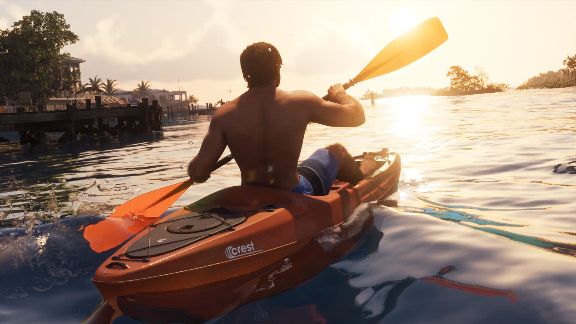Paddling out at sunrise