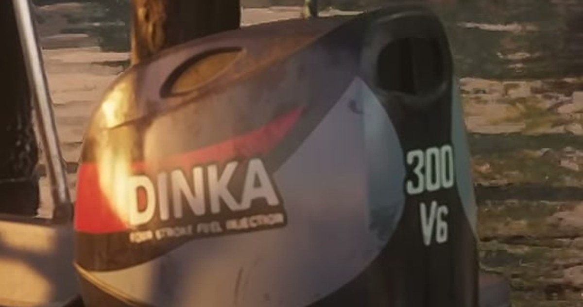 A Dinka outboard, four stroke, 300 V6