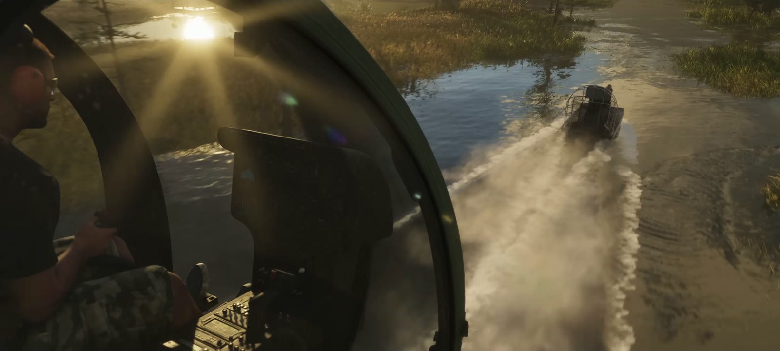 Airboat, at speed